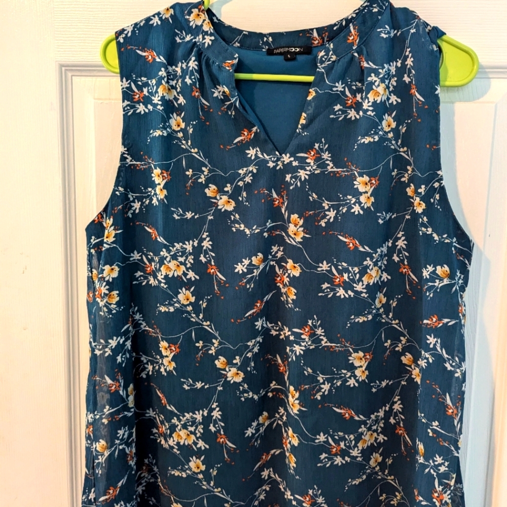 Papermoon Pleated Floral Top